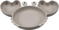 Kit Alimentação Bebê Silicone 9 Peças - BLW, Antiderrapante, Livre de BPA | Prato, Copo, Talheres e Babador (Cinza) - imagem 5