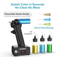 Kit Aerógrafo No-Clean com Bicos Descartáveis - 250 Peças | Pistola Recarregável 0,2mm, 0,3mm, 0,5mm - imagem 5