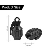 SINGARO: Tampas de Válvula de Alumínio Premium para Carros, SUVs, Motos e Bicicletas (4 Peças - Preto) - imagem 3