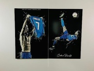 Quadro Decorativo 2 Peças CR7 Futebol 60x40cm - Estilo Moderno para Torcedores - imagem 2