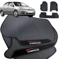 Jogo de Tapete Borracha Personalizado Corolla 2003-2007 3 Peças Traseira Inteiriça Impermeável com Logo Bordado - W8 Acessórios - imagem 2