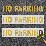 Estêncil de Silicone para Sinalização de Estacionamento Reservado - 2 Peças, 10cm, Flexível e Reutilizável - imagem 2
