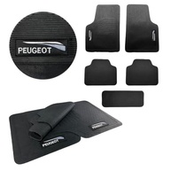 Jogo de Tapetes Automotivos em Borracha Universal Peugeot 5 Peças com Logo Bordado - imagem 2
