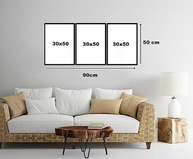 Quadros Decorativos Flores Douradas - Tulipas em Estilo Floral Ouro | Kit 3 Peças 90x50cm - imagem 5
