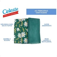 Pano de Prato Atoalhado Gourmet - Kit com 6 Peças Estampadas para Cozinha (Verde) - imagem 3