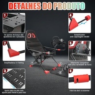 Cabine Simuladora de Corrida Profissional: Compatível com Todos os Volantes e Pedais - imagem 5