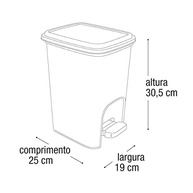 Lixeira Rattan Preta com Pedal 7 Litros - Design Elegante e Funcionalidade Prática - imagem 3