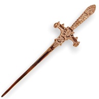 Adaga Cigana em Metal Cobreado com Pedra Lilás - 15cm - Simbolismo e Elegância - imagem 3
