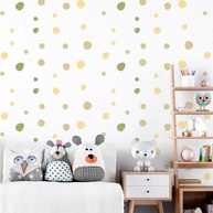 Adesivo Decorativo Infantil Bolinhas Pedrinhas Coloridas Lavável - Seguro e Fácil Aplicação para Quarto de Bebê - imagem 1