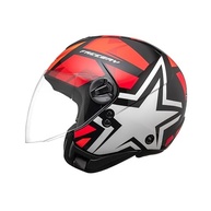 Peels Capacete Moto Aberto Freeway 1ST Preto/Vermelho 60 - imagem 4