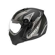 Capacete Peels Mirage Living Preto Fosco/Grafite: Segurança e Estilo com Queixeira Removível e Óculos Solar - imagem 4