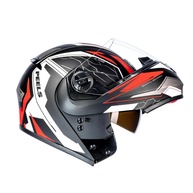 Capacete Peels U-rb2 Ocean Escamoteável Preto Fosco e Vermelho - Segurança e Estilo na Sua Pilotagem - imagem 1