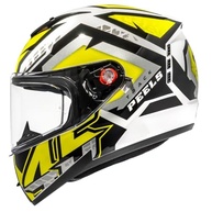 Capacete Fechado Peels Icon 23 Track Branco/Amarelo - Segurança e Estilo para Sua Moto - imagem 2