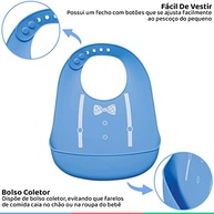 Buba Babador de Silicone com Pega Migalhas - Menino Azul | Proteção e Estilo para Refeições - imagem 5