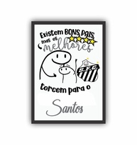 Quadro Decorativo Futebol Pai Peixe 45x33cm - Design Exclusivo para Ambientes Esportivos - imagem 1