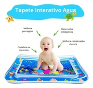 Tapete de Água Infantil Interativo com Peixinhos Móveis - Almofada Inflável Antialérgica para Bebês - imagem 4