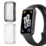 Kit 2 Películas Protetoras HAOZHI para Huawei Band 10, 9 e 8 - Proteção Total e Design Elegante (Preto + Transparente) - imagem 2