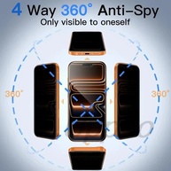Kit 5 Películas Privacidade iPhone 17 Pro/Max/Air + Aplicador - imagem 2
