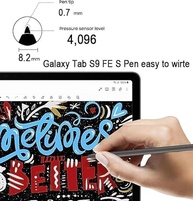 Caneta Touch S-Pen Para Galaxy Tab S6 Lite (Sm-P615 Sm-P620) C/Sensor Pressão + Pontas - Preto - imagem 3