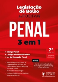 Legislação de Bolso Penal 3 em 1: Código Penal, Processo Penal e Execução Penal - 7ª Edição (2025) - imagem 1