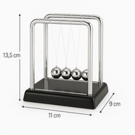 Pêndulo de Newton 13,5cm - Enfeite Decorativo com Design Elegante e Demonstração Científica - imagem 4