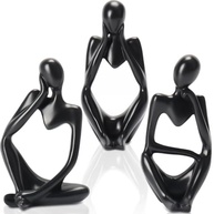 Trio Estátua Pensador - Escultura Elegante para Decoração de Sala e Escritório - imagem 2