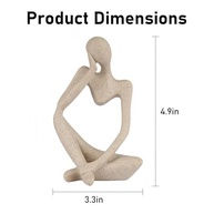 Mini Escultura em Resina Pensador Esquerda - Design Moderno e Elegante - imagem 3