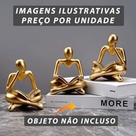 Estátua Decorativa Figura do Pensador em Resina - Escultura Moderna para Decoração de Mesa e Sala - imagem 4