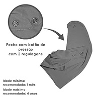 Baby Deluxe Babador Bandana com 2 Botões em Malha Penteada – Estilo e Conforto para Bebês - imagem 3