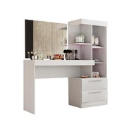 Escrivaninha Penteadeira Notável Móveis Branco/Rosa - Design Elegante e Funcional para Seu Espaço - imagem 2