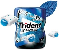 Trident, Goma de mascar XSenses Peppermint Hortelã Garrafa 54g 0 açucar - imagem 1