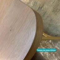 Mesa de Jantar Redonda 1m Dourada - Design Moderno e Resistente para Ambientes Pequenos - imagem 5