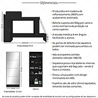 Beliche com Porta e Espelho – Solução Completa para Quartos Pequenos - imagem 2