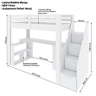 Cama Alta Star Plus Office: Solução Completa para Quartos Pequenos - imagem 2