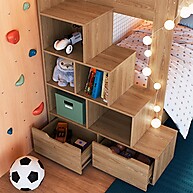 Beliche Infantil com Escada e 2 Gavetas – Solução Inteligente para Quartos Pequenos - imagem 2