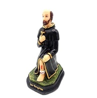 Escultura de São Peregrino em Resina 13 cm - Imagem Sagrada Pintada à Mão - imagem 4