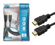 Cabo HDMI 1.4 PIX 4K ULTRAHD 2 Metros: Imagem Cristalina e Conexão Perfeita - imagem 1
