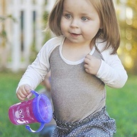 Nuby Copo 360 Graus com Alça Lilás - 240ml | Transição Perfeita da Mamadeira - imagem 3