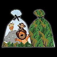 Sacola Safari para Lembrancinhas – Festa Infantil Perfeita - imagem 2