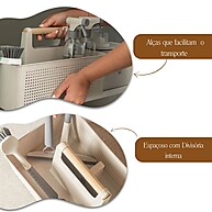 Organizador Flow Bege: O Segredo da Lavanderia Perfeita - imagem 2
