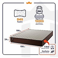 Colchão Queen D45 Atlanta: Noites de Sono Perfeitas! - imagem 2