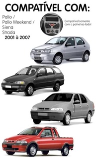 Moldura 2Din Palio Fire G2/Siena/Strada 02-14 Cinza - Encaixe Perfeito Padrão Japonês/Chinês - imagem 3