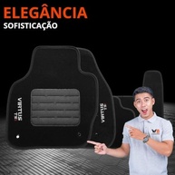 Jogo de Tapetes Carpete Automotivo Virtus TSI 2019-2022 Preto Bordado - Kit 5 Peças Encaixe Perfeito - imagem 3