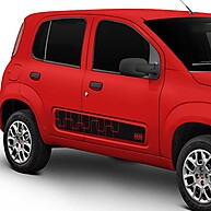 Faixa Lateral e Traseira Fiat Uno Vivace Evo 2012 Preto – Design Perfeito - imagem 1