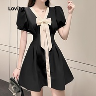 Vestido Elegante com Laço Lovito: Seu Look Perfeito! - imagem 2
