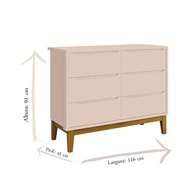 Cômoda Infantil Rosa: 6 Gavetas para o Quarto Perfeito! - imagem 2