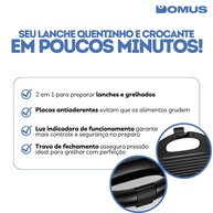 Sanduicheira Elgin 2 em 1: Lanches Perfeitos! - imagem 2