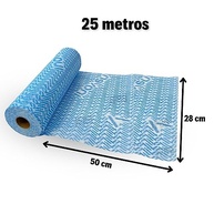 Pano Multiuso Bobina Perfex 28cm x 25m - 50 Unidades Azul | Lavável, Reutilizável e Versátil para Limpeza Total - imagem 3