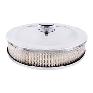 Conjunto Filtro de Ar Cromado United Pacific 10" Baixo Perfil - Upgrade para seu Carro Clássico! - imagem 1