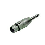 Adaptador Performance Sound P10 Níquel Mono para Cannon Fêmea Metálico Cinza - Conexão Profissional - imagem 1